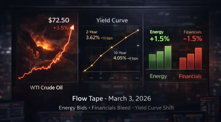 Flow Tape: The Signal Buried in Today's Iran Divergence