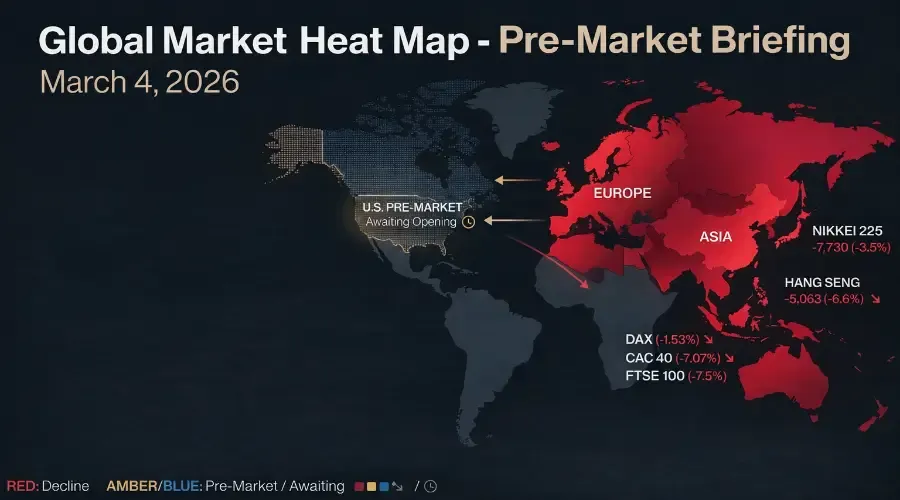 Global Markets: Asia and Europe Extend Losses - Pre-Market Briefing March 4, 2026