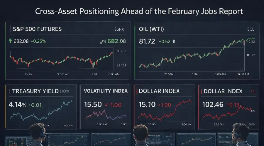 S&P 500 Futures Drift Ahead of NFP as Iran Oil Risk Lingers