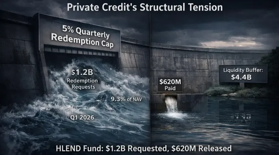 BlackRock Gates $26B Private Credit Fund: What the First Major Crack in a $1.8T Industry Actually Means
