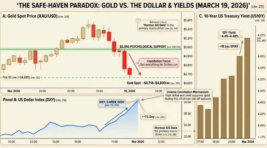 Gold and Silver Hit 1-Month Lows: How $112 Oil and Fed Hawkishness Are Derailing the Metals Rally