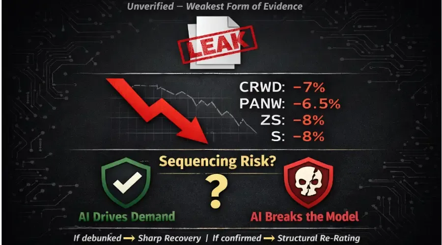 Why Cybersecurity Stocks Fell 8% Today - Anthropic AI Leak Explained