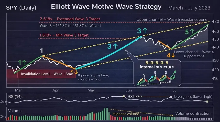 Elliott Wave Motive Wave Strategy: How to Identify Wave 3 and Set High-Probability Targets