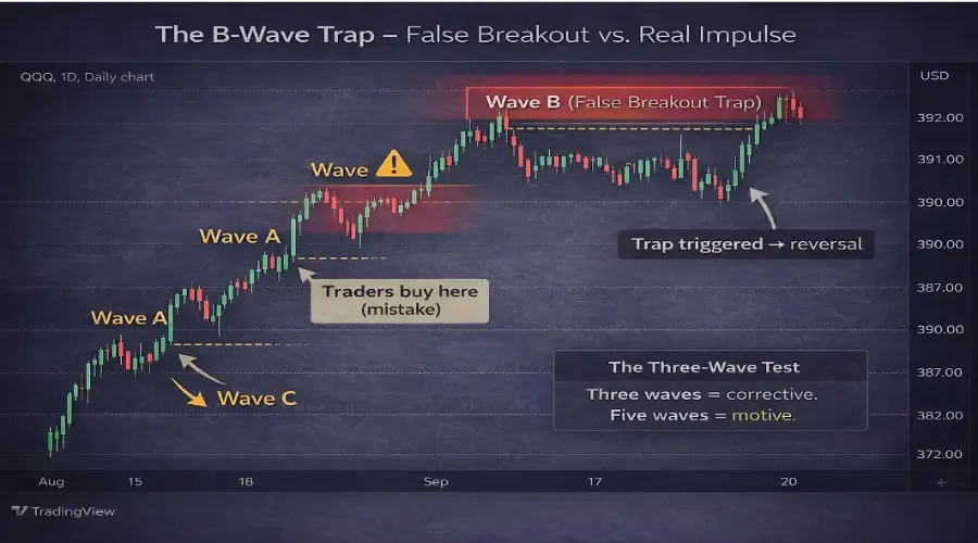 The B-Wave Trap: Identifying False Breakouts in Elliott Wave Structures