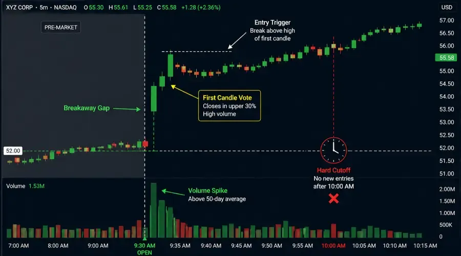 Gap and Go Trading Strategy: The Complete Time-Window Playbook (2026)