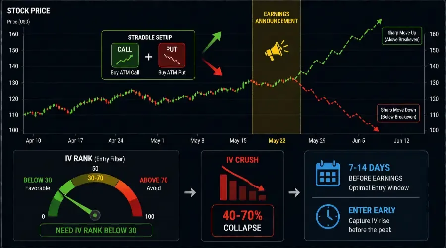 Earnings Straddle Strategy: How to Trade Volatility Around Earnings (2026)