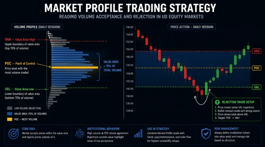 Market Profile Strategy: Trading Value Area & POC in 2026