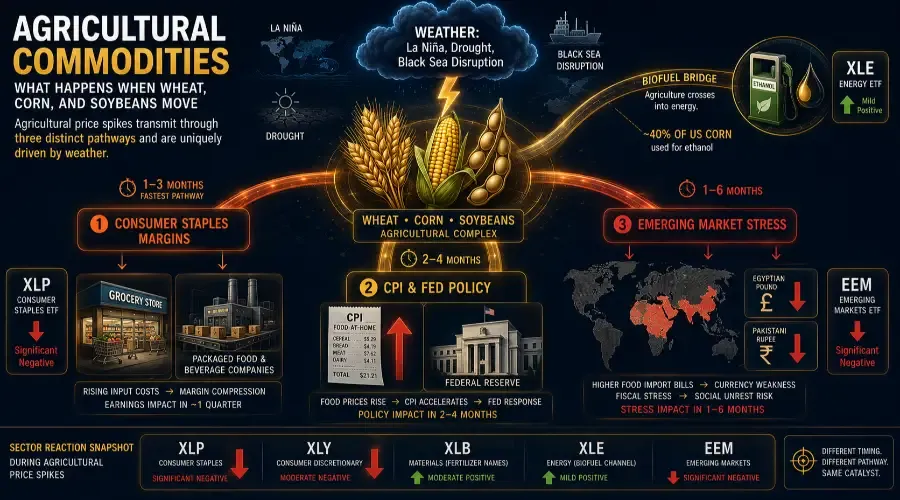 What Happens When Wheat, Corn & Soybean Prices Move: The Agricultural Commodities Playbook