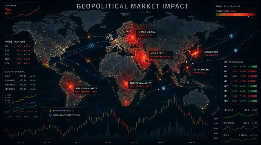 Geopolitical Events and the Stock Market: What Happens When Wars, Elections, OPEC Cuts & EM Crises Hit Markets