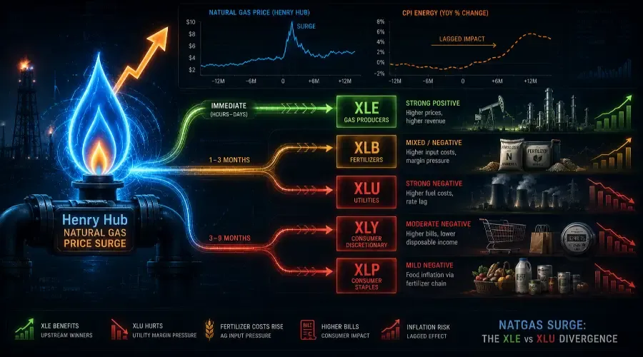 What Happens When Natural Gas Prices Surge? XLE vs XLU Sector Impact Explained