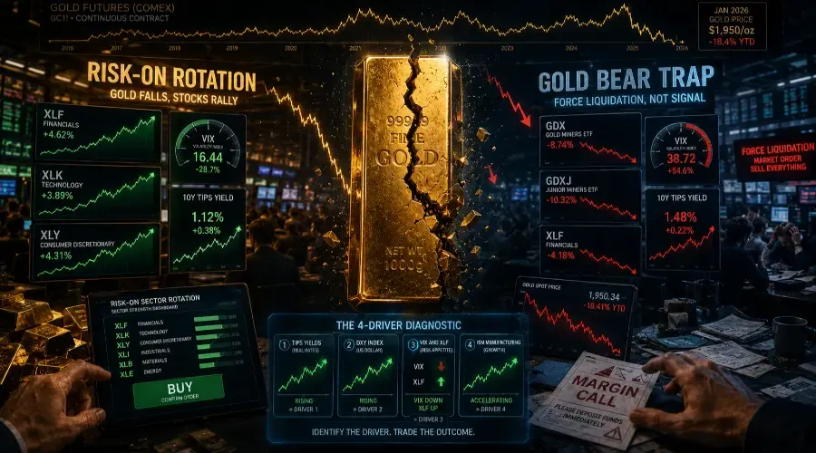 What Happens When Gold Prices Fall? The Hidden Sector Rotation Framework