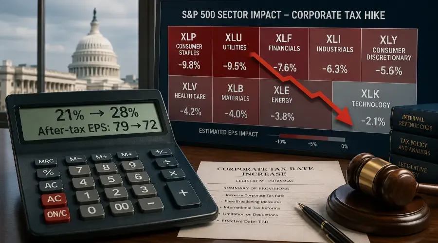 Corporate Tax Hike: How Higher Tax Rates Impact Stocks, EPS & Sector Rotation