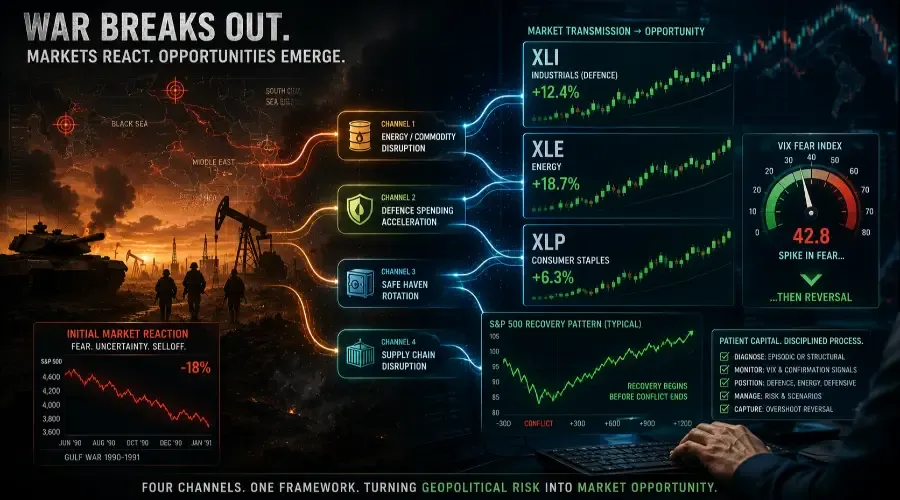What Happens When War or Military Conflict Breaks Out? The XLI Defence & XLE Energy Framework
