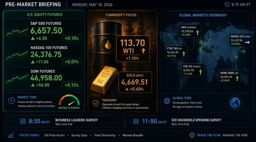 Pre-Market Snapshot: Futures Barely Positive, Oil Still the Story