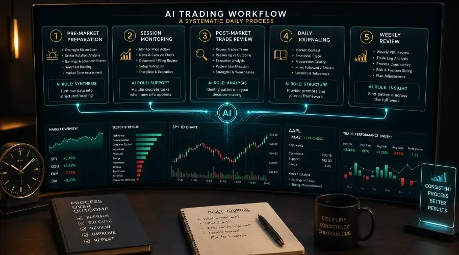 How to Build a Repeatable Daily Trading System Using AI