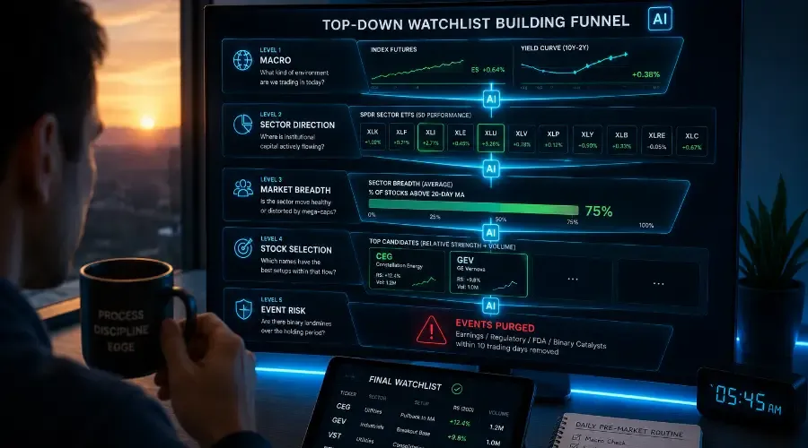 How to Build a Daily Watchlist Using AI Sector Analysis