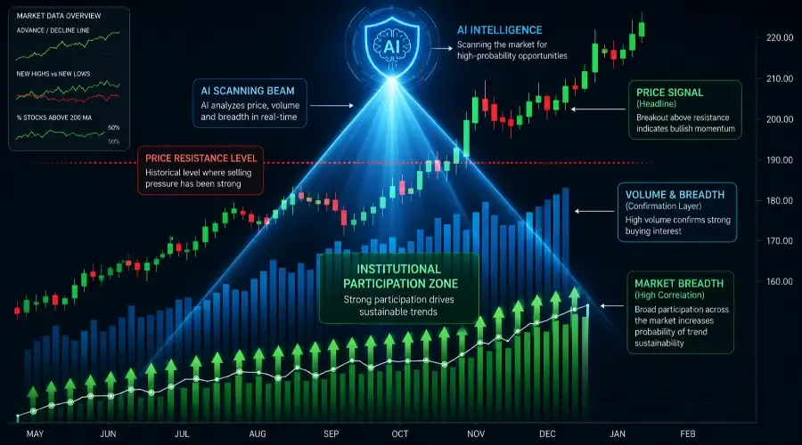 Beyond Price Action: How to Use AI to Analyze Volume and Market Breadth