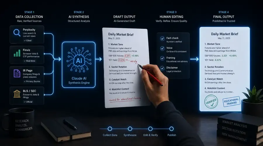 The AI Content Workflow: How to Scale Trading Research Without Sacrificing Accuracy