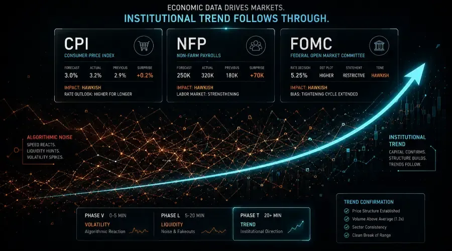 Economic Calendar Trading Framework: Navigating CPI, NFP, and FOMC Without Market Panic