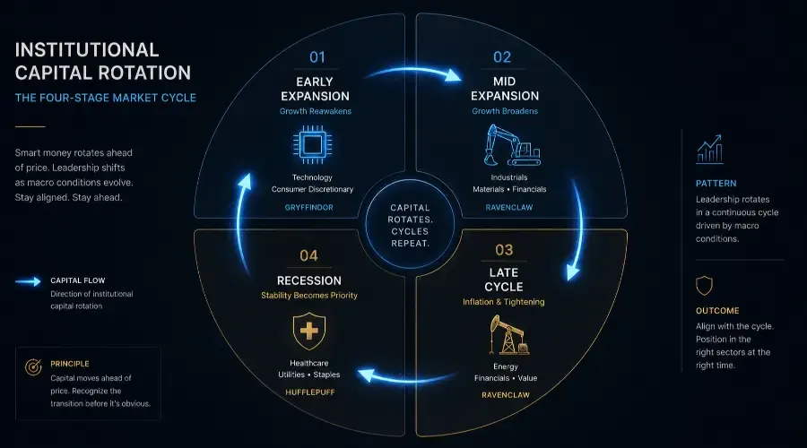 The Sector Rotation Blueprint: Tracking Institutional Capital Across the Four-Phase Cycle