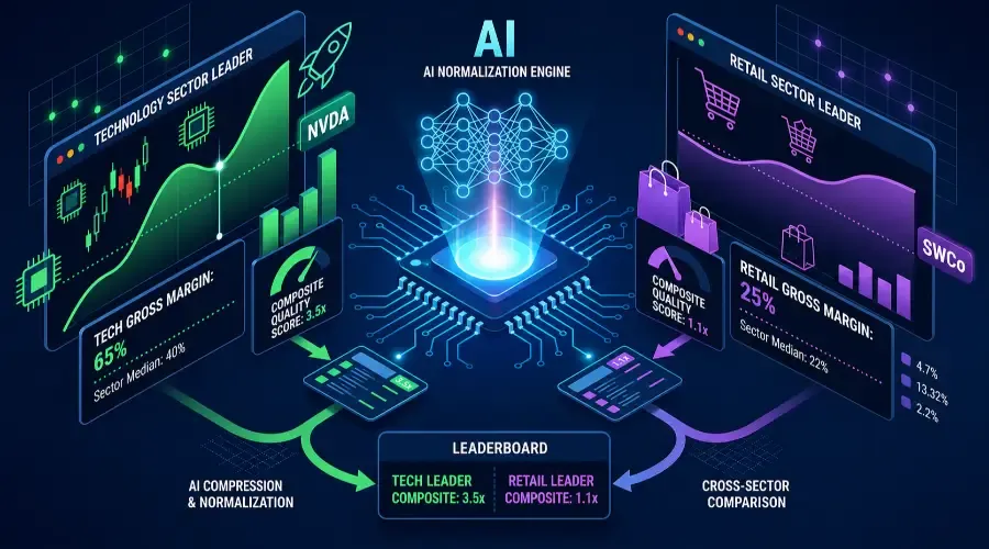 How to Compare Companies Across Sectors Using AI: The Normalized Scoring Framework