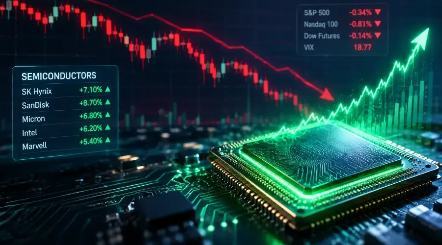 Chip Stocks Lead the Pre-Market Bid as Futures Slip: SK Hynix, Intel, Micron Jump