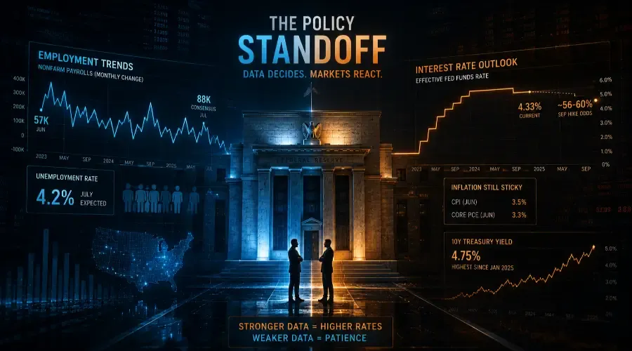 What Markets Are Watching This Week: The July Jobs Report and the Fed’s Hike Debate in Focus