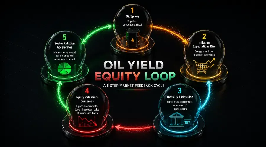 The Oil–Yield–Equity Loop: How an Energy Shock Moves the Whole Market - Not Just Energy Stock