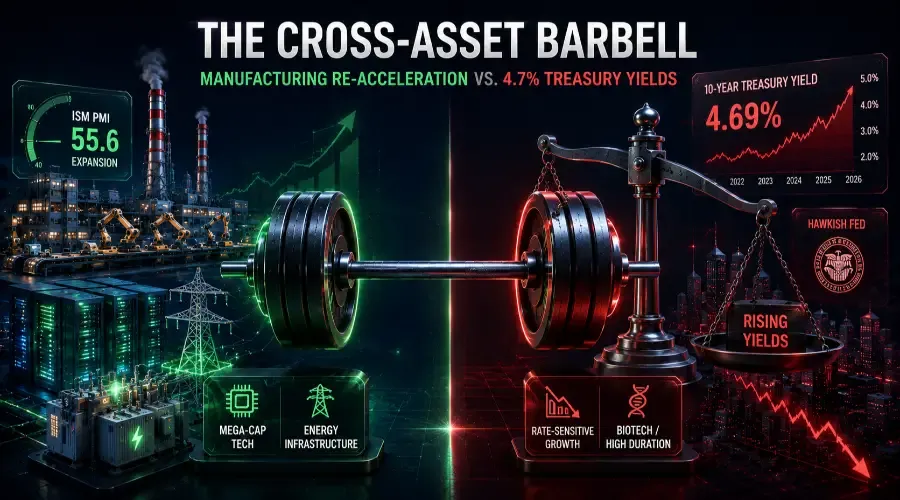 Manufacturing Re-accelerates into 4.7% Yields and AI Power Grid Bottlenecks