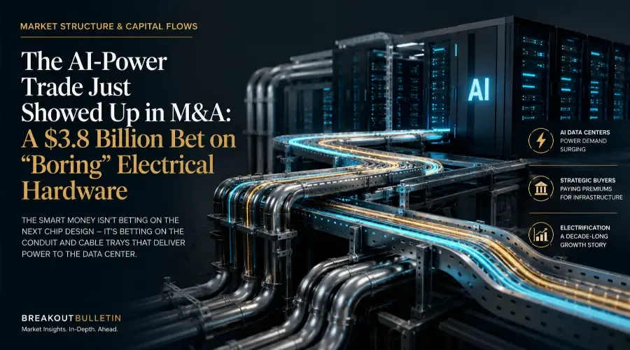The AI-Power Trade Just Showed Up in M&A: A $3.8 Billion Bet on “Boring” Electrical Hardware