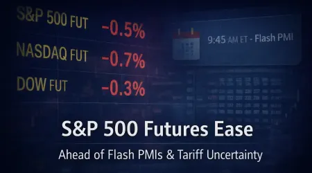 S&P 500 Futures Ease Ahead of Flash PMI Data and Tariff Uncertainty