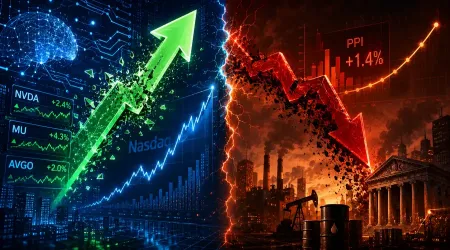 AI Stocks Surge as PPI Shock Hits Dow and Rate-Cut Hopes Collapse