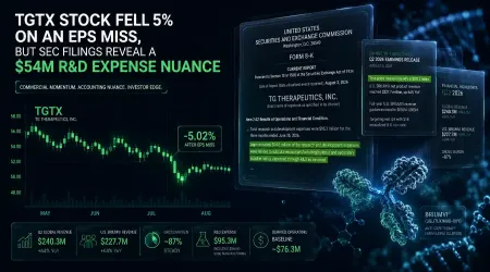 TGTX Stock Fell 5% on an EPS Miss, But SEC Filings Reveal a $54M R&D Expense Nuance