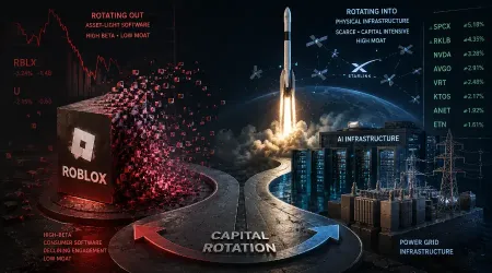 From Roblox to SpaceX: Inside Cathie Wood's Big Rotation into AI & Space Infrastructure